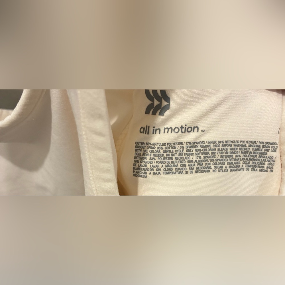 NWT All In Motion Active Dress Off White Built In Shorts Size Large - Picture 6 of 6